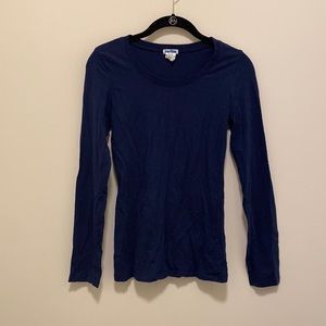 Navy Blue Long Sleeve Top